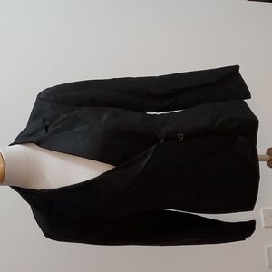 Trina Turk Los Angeles Palm Springs black pinstripe dressy cummerbund blazer